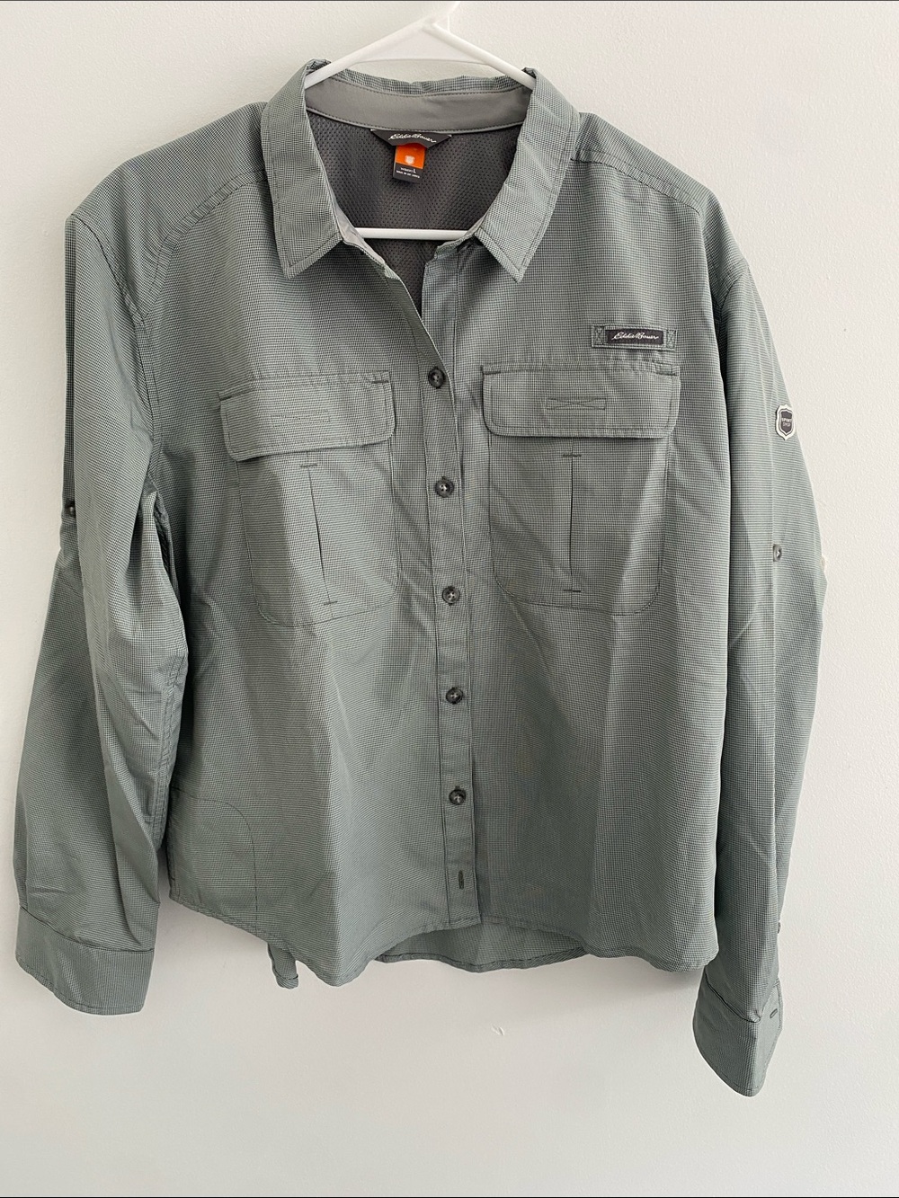 Eddie Bauer Utility Lightweight Performance Field L/S Gorpcore Shirt Size LARGE